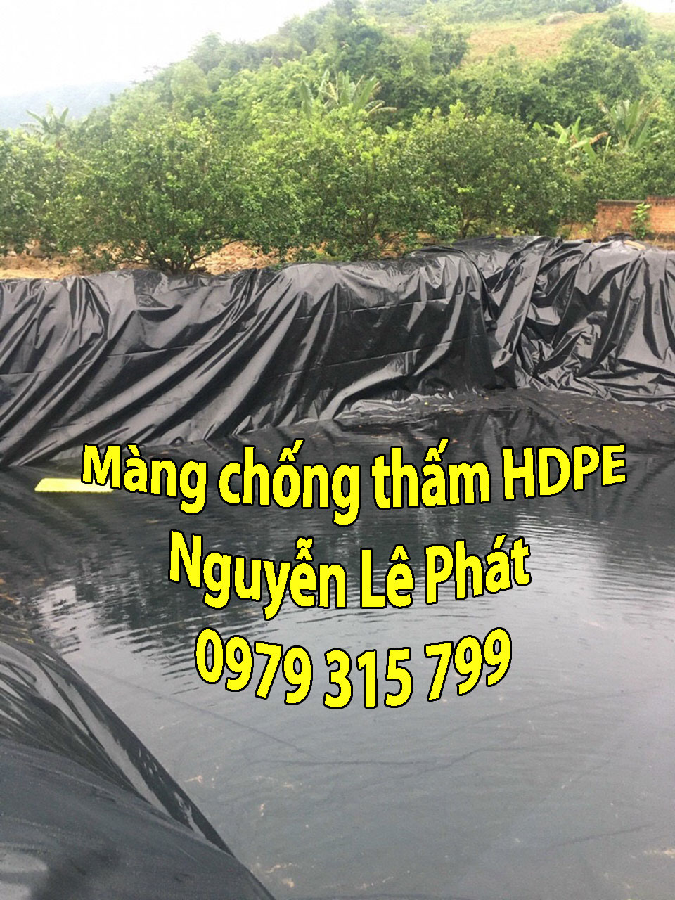 Màng chống thấm HDPE có tên tiếng anh là high-density polyethylene (HDPE)
