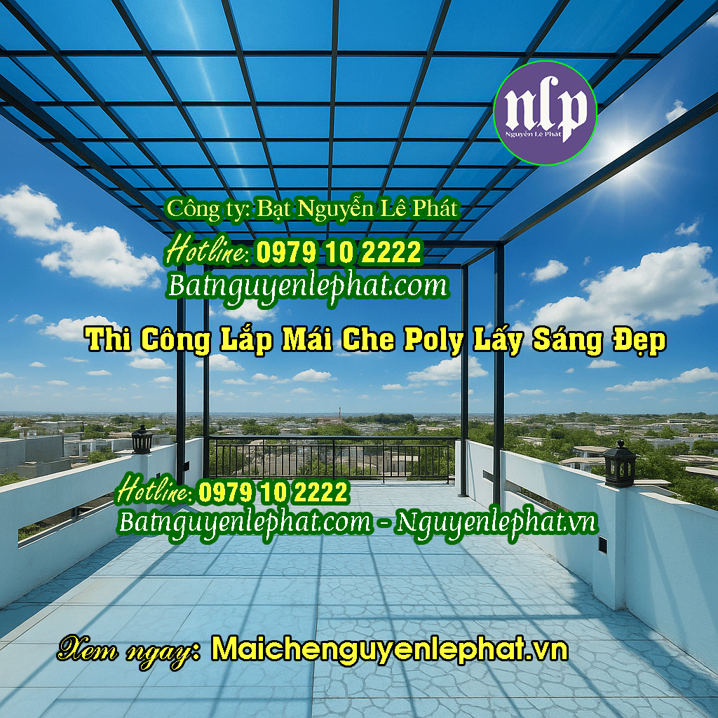 Thi Công Mái Che Nhựa Poly Lấy Sáng Quận 7 Nhà Bè