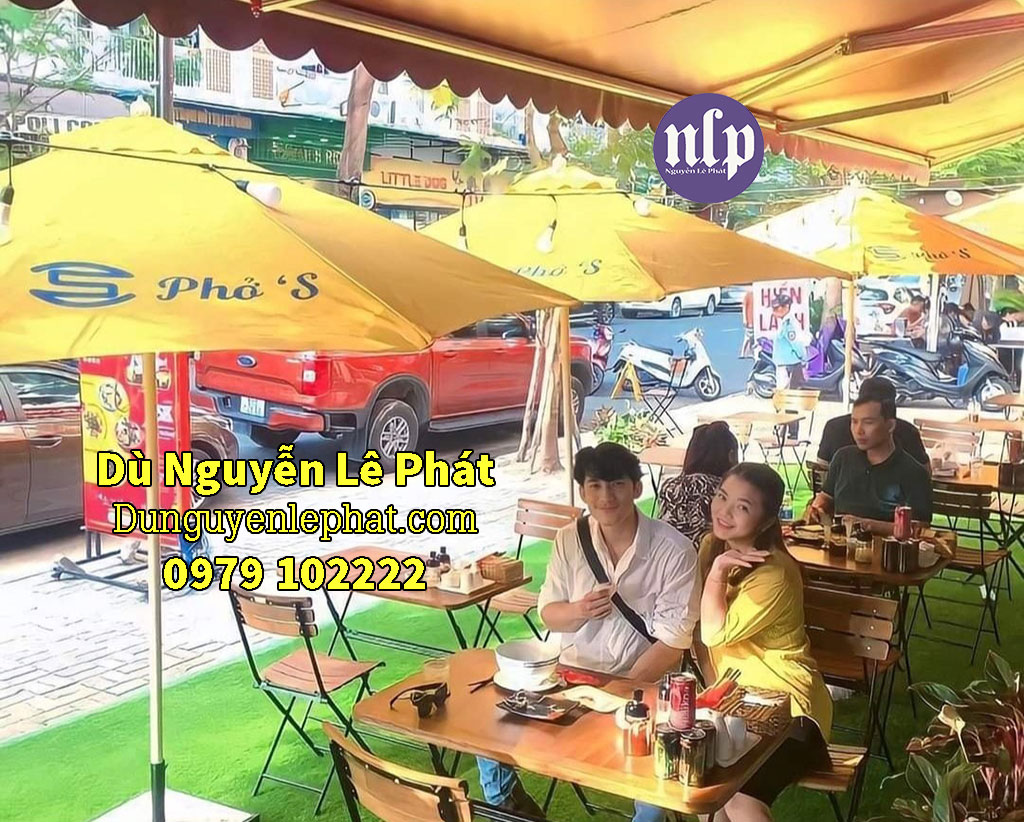Dù che nắng quán cafe Bàu Bàng Dù che nắng quán cafe Bàu Bàng